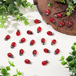 45 шт. бусины лэмпворк ручной работы в виде божьей коровки LAMP-ME0001-20