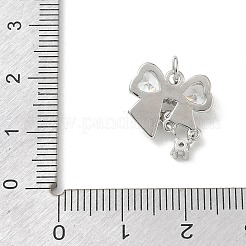 Pendenti in zirconi cubici trasparenti in micro pavè di ottone&nbsp;CU-CBA9FFD-03P
