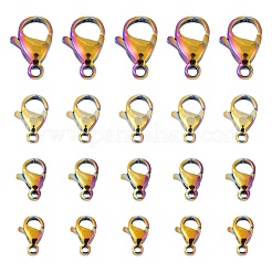 60 шт. 4 стиля ионного покрытия (IP) 304 нержавеющая сталь карабины-лобстеры STAS-LS0001-46MC