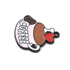 Эмалевые подвески из сплава на кофейную тематику&nbsp;ENAM-I077-02EB-01