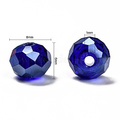 Гальванические стеклянные бусины EGLA-X0006-01C-8mm