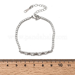 Herstellung von Tennisarmbändern aus Messing mit Pavé-Fassung aus klaren Zirkonia&nbsp;KK-B189-05P