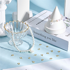 20 шт. латунные микрофибровые кубические циркониевые штифты-держатели&nbsp;KK-BBC0020-31G