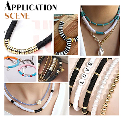 12 нить 3-х цветных плоских круглых бусин из полимерной глины ручной работы CLAY-PH0001-70