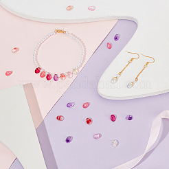 140шт 7 цвета прозрачные стеклянные подвески&nbsp;GLAA-GA0001-66