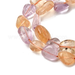 Amatista y citrino natural de hebras de abalorios&nbsp;G-D0002-D77
