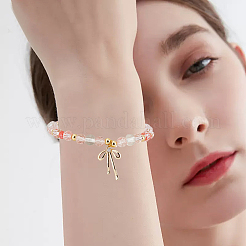 6 пара подвесок из латуни 2 цветов с микропаве из прозрачного кубического циркония KK-BBC0014-44