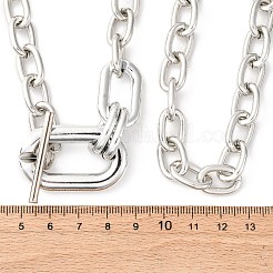 Doppellagige Halsketten mit ovalem Anhänger aus Legierung&nbsp;LS-NJEW-Z078-01P