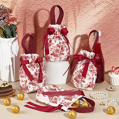 Мешочки для хранения из брезентовой ткани&nbsp;ABAG-WH0032-78D