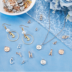 Подвески из сплава в тибетском стиле с буквами a~z и цифрой 0~9&nbsp;FIND-BM0001-16