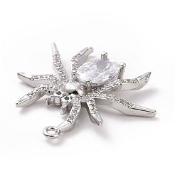 Кулоны из экологически чистой латуни с микропаве и кубическим цирконием&nbsp;KK-D079-19P