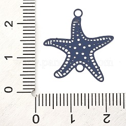 430ステンレススチールコネクタチャーム  エッチングされた金属装飾  ヒトデリンク  ミックスカラー  21x20.5x0.5mm  穴：1.8mm&nbsp;STAS-H181-03