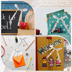 Лента из полиэстера с принтом в виде корсажа на тему школьного сезона&nbsp;OCOR-WH20006-20C