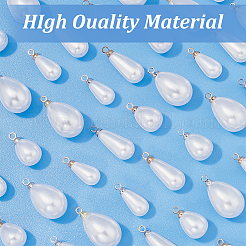 64 pz 8 pendenti in plastica ABS con perle finte&nbsp;FIND-PH0010-94
