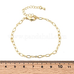 Messing-Büroklammer-Kettenarmbänder für Frauen&nbsp;BJEW-F531-02G