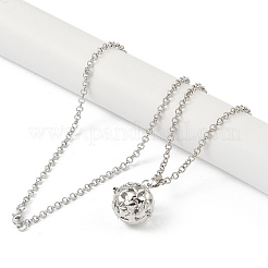 Ожерелья с подвесками из латуни со стразами&nbsp;NJEW-G089-03E-P