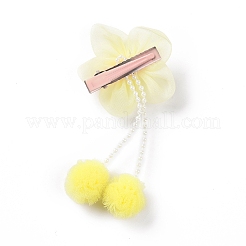 Цветочная ткань металлические заколки крокодил&nbsp;LS-PHAR-D013-01B