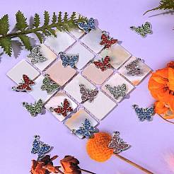 25 шт. 5 цвета подвески-бабочки из цинкового сплава ENAM-SZ0001-81