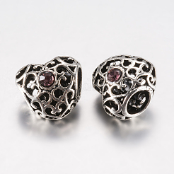 Perle europee di strass in lega di stile tibetano&nbsp;PALLOY-F200-06D