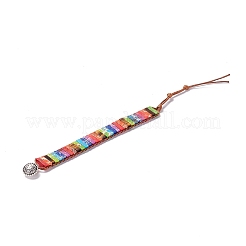 Bracelet en perles rectangle de régalite synthétique/jaspe impérial/sédiment marin&nbsp;LS-BJEW-F420-03