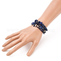Braccialetti avvolgenti elasticizzati a tre passanti&nbsp;BJEW-JB05530-02