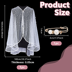 Capas de boda de poliéster&nbsp;DIY-WH0622-612A