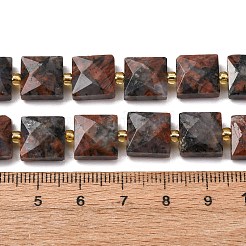 Stränge aus natürlichen roten Labradoritperlen&nbsp;G-F839-A04-01
