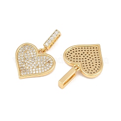 Messing micro pave klare zirkonia anhänger&nbsp;KK-CJC0013-18G
