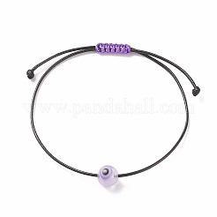 Set di braccialetti con perline intrecciate rotonde a lume da 5 pz 5 colori per le donne&nbsp;BJEW-JB08787