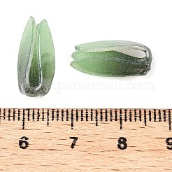 プラスチックビーズ  花  グリーン  17.5x10x9mm  穴：1.2mm&nbsp;X-KY-N015-184
