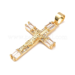 Pendentifs avec zircon cubiques à micro-pavés en laiton&nbsp;KK-P352-03A-G