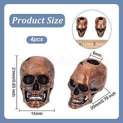 4 шт. Латунные бусины&nbsp;FIND-OC0003-75A-RC