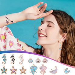 78шт 13 стиля подвески из сплава с эмалью&nbsp;ENAM-UN0001-22