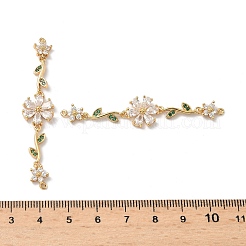 Шармы-соединители из латуни с паве из кубического циркония&nbsp;KK-Z139-02G