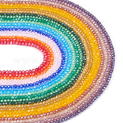 20 нить 20 цвета гальванические стеклянные бусины нити EGLA-TA0013-03