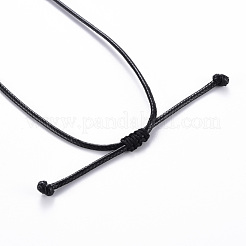 Ожерелье с кулоном из натурального обсидиана&nbsp;NJEW-Q313-001D