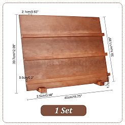 3-ярусные деревянные подставки для ювелирных изделий с наклонной спинкой FIND-WH0420-19A