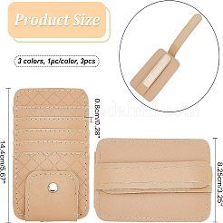 3 pz. 3 colori organizzatori per parasole auto in similpelle&nbsp;AJEW-FH0002-74
