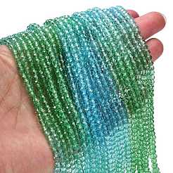 Fili di perline in vetro verniciato trasparente&nbsp;LS-DGLA-A034-T3mm-A17