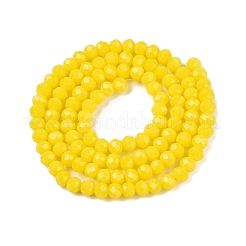 Opaque couleur unie imitation jade perles de verre brins&nbsp;EGLA-A044-P4mm-D04
