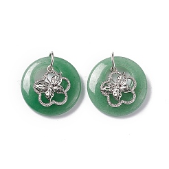 Естественный зеленый авантюрин подвески&nbsp;G-P484-01P-25