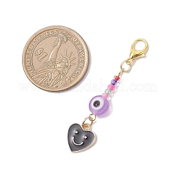 Подвеска в виде сердца из сплава эмали HJEW-JM04512