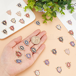 48 шт. 12-цветные сплавы эмалевых компонентов люстры соединения ENAM-OC0001-13