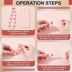 8 шт. 8-цветный ремешок для мобильного телефона с бусинами из смолы&nbsp;AJEW-AN0007-46