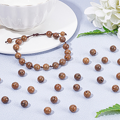 180 г натуральных бусин из дерева венге WOOD-CA0001-26B