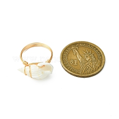 Кольца из натуральной спиральной ракушки RJEW-TA00167