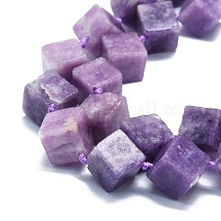 Fili di perle di pietra mica naturale di lepidolite / viola&nbsp;G-K245-G02-03