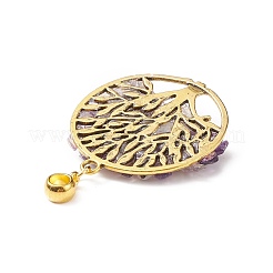 Европейские подвески с подвесками из натуральных смешанных драгоценных камней PALLOY-JF01908