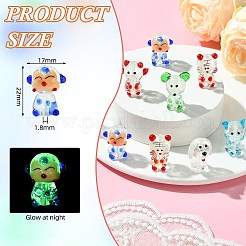 12шт 6 стиля светящиеся бусины ручной работы лэмпворк LAMP-SZ0001-38