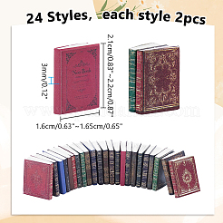 16 ensemble de 8 livres en papier pour maisons de poupées&nbsp;AJEW-WR0004-11